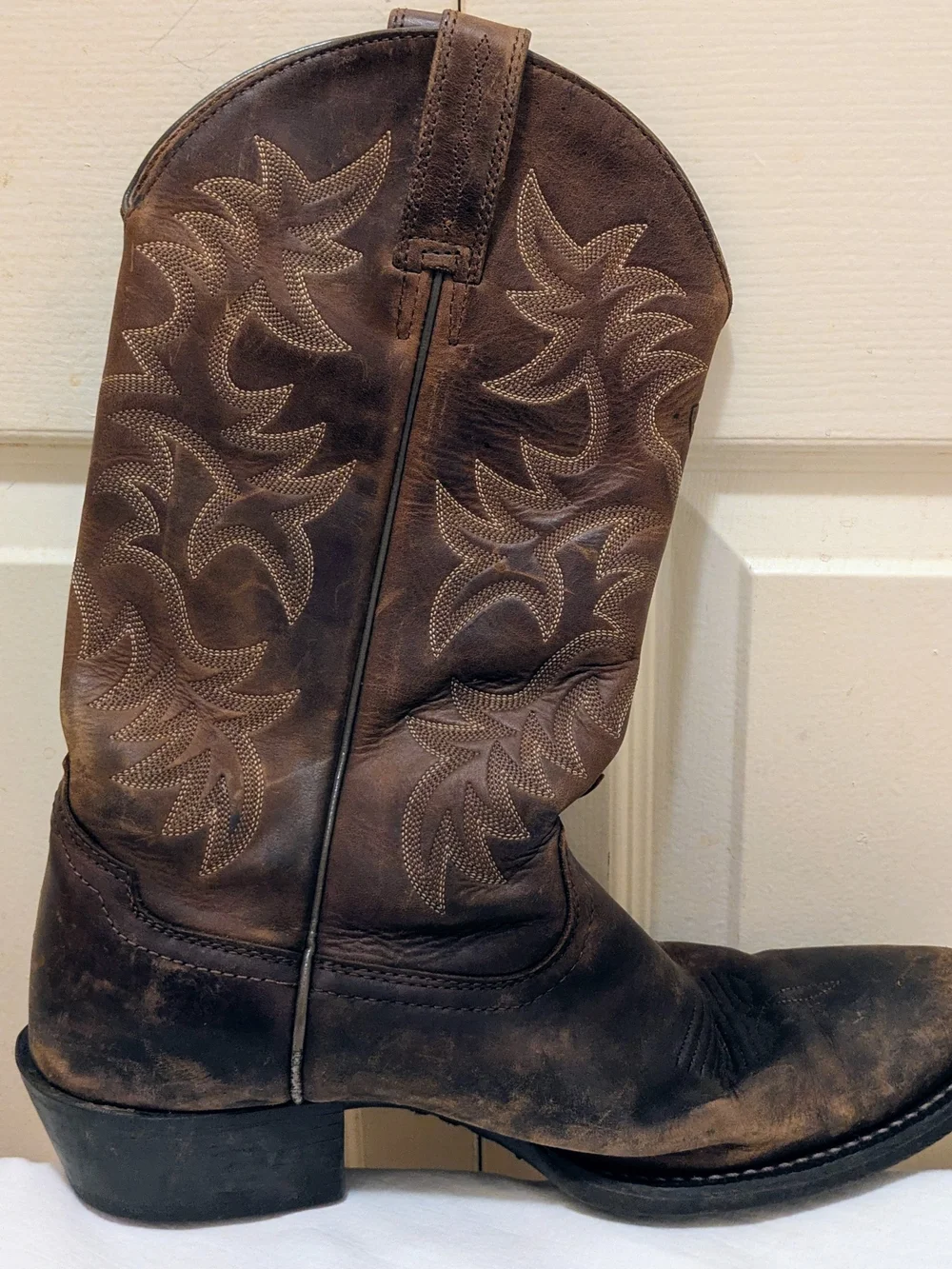 Ariat Heritage R Toe Western Distressed Brown Boots Sz 11D Style 0002204 (34725)